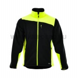 Sara Comfort Plus polár pulóver, fekete/láthatósági sárga - XXXL