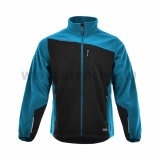 Sara Comfort Plus polár pulóver, fekete/petrol kék - XXXL