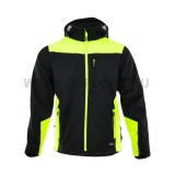 Sara Comfort Plus softshell kabát, fekete/láthatósági sárga - M