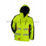 Urgent 980 fényvisszaverő, bélelt softshell kabát, láthatósági sárga - M