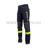 Urgent 719 softshell nadrág, fekete/láthatósági sárga - S/44