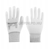 Polrok 600W PU mártott kesztyű, fehér - M/7