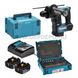 Makita DHR171FJX1 SDS-Plus akkus fúrókalapács MAKPAC kofferben 18V LXT BL XPT  65 részes fúrókészlet