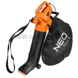 NEO Tools elektromos lombszívó-fúvó, 3500W, 45L-es gyűjtőzsák