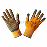 Neo védőkesztyű nitriles pont. nylon 9"