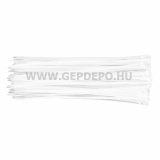 NEO TOOLS kábelkötegelő, gyorskötöző, 4,8mm x 300mm, fehér, 75db