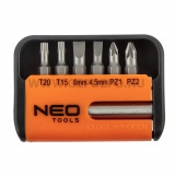 NEO TOOLS csavarhúzó bitkészlet 7db