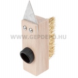 NEO TOOLS drótkefe térkőtisztításhoz, fugakaparóval