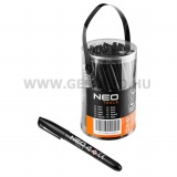 NEO TOOLS fekete jelölőfilc, normál hegyű