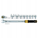 PROXXON MicroClick Irányváltós, racsnis nyomatékkulcs MC 200-Multi, 40-200Nm, 1/2" + villáskulcs kés