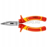 NEO TOOLS szigetelt hajlított telefonfogó 180mm 1000V CRV