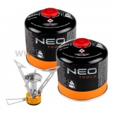 NEO TOOLS OUTDOOR kemping gázégő 2 palackkal