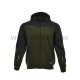 Sara Comfort Plus kapucnis pulóver zöld-fekete XL