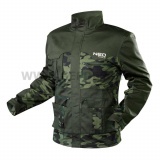 NEO TOOLS munkadzseki terepmintás, 60% pamut, 40% polyester, 255 g/m6, XXXL