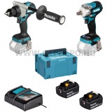 Makita DLX2588TJ Akkus Szett  (DDF492Z+DTW300Z) 18V LXT BL XPT
