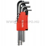 YATO Gömbfejű imbuszkulcs készlet 9 részes 2-10 mm CrV