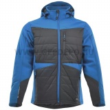 Sara Comfort Winter hybrid bélelt SoftShell kabát s.szürke - égkék XXL