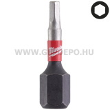 Milwaukee Shockwave Impact Duty imbusz bit HEX6 x 25 mm - 3 db