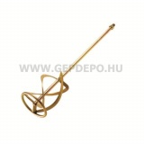Bautool habarcskeverő híg anyagokhoz 140x14x600 mm HS3, M14 horganyzott (menetes)
