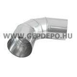 Rozsdamentes acél füstcső könyöktag d:120mm