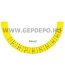 Szögbeállító alsó címke félkör F44 és V113 (hosszú mérőlécnek 15-135°)