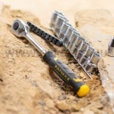 Stanley 3/8" dugókulcs készlet 3 fokonkénti fogazással