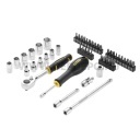 Stanley FatMax 1/4" dugókulcs készlet 48 részes, sorolható dobozban