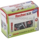 Fischer DUOPOWER műanyag dübel csavarral 6x30 S DIY