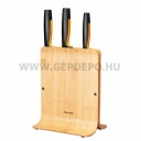 Fiskars Functional Form késblokk bambuszból 3 késsel