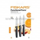 Fiskars Functional Form általános késkészlet, fekete, 3db-os