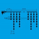 Somogyi LED-es jégcsap fényfüggöny 5+20m (meleg fehér)