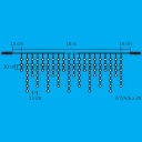 Somogyi LED-es sorolható jégcsap fényfüggöny, 10 m (hideg fehér)