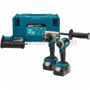 Makita DLX2432TJ akkus szett 18V LXT BL XPT ( DDF486 +DTD153 +2xBL1850B + 1xDC18RC + MakPac )