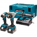 Makita DLX2432TJ akkus szett 18V LXT BL XPT ( DDF486 +DTD153 +2xBL1850B + 1xDC18RC + MakPac )