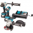 Makita DLX3155TJ akkus szett 18V LXT BL XPT (DDF486 +DGA504 +DTD153 2x BL1850B + DC18RC +2x MakPac)