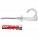 Fischer DUOPOWER műanyag dübel EasyHook félkör kampóval 8x40