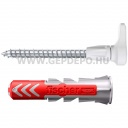 Fischer DUOPOWER műanyag dübel EasyHook kampóval 6X30