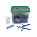 Bautool ékes szintező készlet (100 db ék, 100 db 2mm/0-12mm kapu, 1 db fogó)
