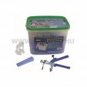 Bautool ékes szintező készlet (100 db ék, 100 db 1mm/0-12mm kapu, 1 db fogó)