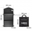 Neo Outdoor Hordozható 15 W napelemes töltő telefon, laptop töltésére, 2db USB porttal