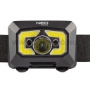 Neo fejlámpa mozgásérzékelővel, tölthető, USB, COB LED, 250 lm
