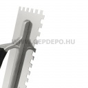 Bihui profi rozsdamentes glettelő soft grip markolattal - 280 x 120 mm, 10 mm-es fogakkal