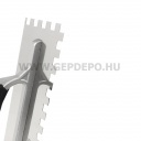 Bihui profi rozsdamentes glettelő soft grip markolattal - 280 x 120 mm, 12 mm-es fogakkal