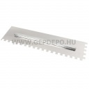 Bihui svájci glettvas lap - 480 x 130 mm, 10 mm-es fogakkal