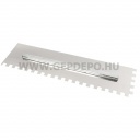 Bihui svájci glettvas lap - 480 x 130 mm, 12 mm-es fogakkal