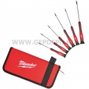 Milwaukee precíziós torx csavarhúzó készlet - 6 részes (T), tokban