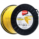 Makita szögletes damil, sárga, 3.0mm x 219m