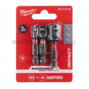 Milwaukee Shockwave Impact Duty dugókulcs adapter készlet - 3 részes