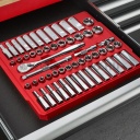 Milwaukee 3/8" Racsnis dugókulcs készlet metrikus és colos méret (56 részes)