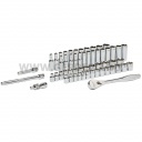 Milwaukee 3/8" Racsnis dugókulcs készlet metrikus és colos méret (56 részes)